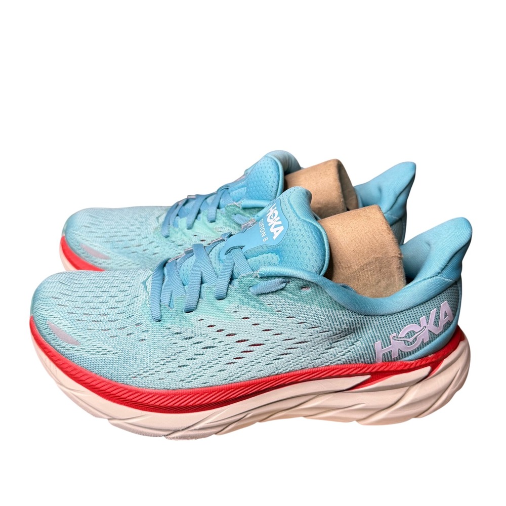 HOKA Clifton 8 Aquarelle Eggshell Blue 1119394 AEBL Women's 6.5B Running Shoes